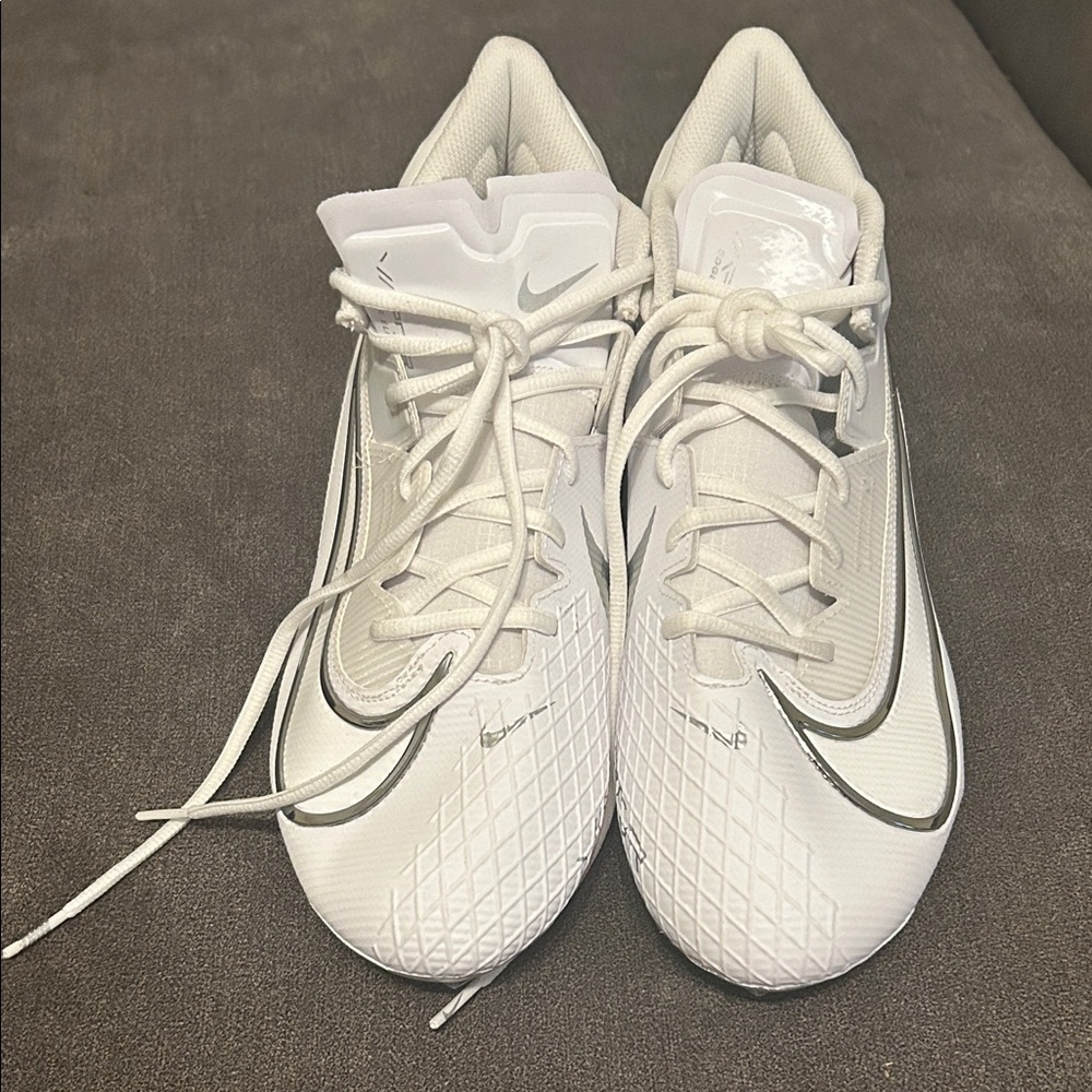 Nike Vapor Edge Elite 360 2 Men’s White&Silver Football Cleats:NEW NO BOX - Picture 4 of 14